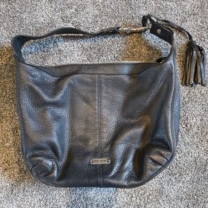 Black Leather Shoulder Bag